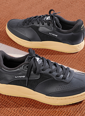 李宁男款舒适软弹板鞋经典休闲鞋2025冬季新款和光百搭软底运动鞋