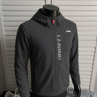 李宁外套男款2026春季新款男士运动跑步防风软壳休闲夹克连帽外套