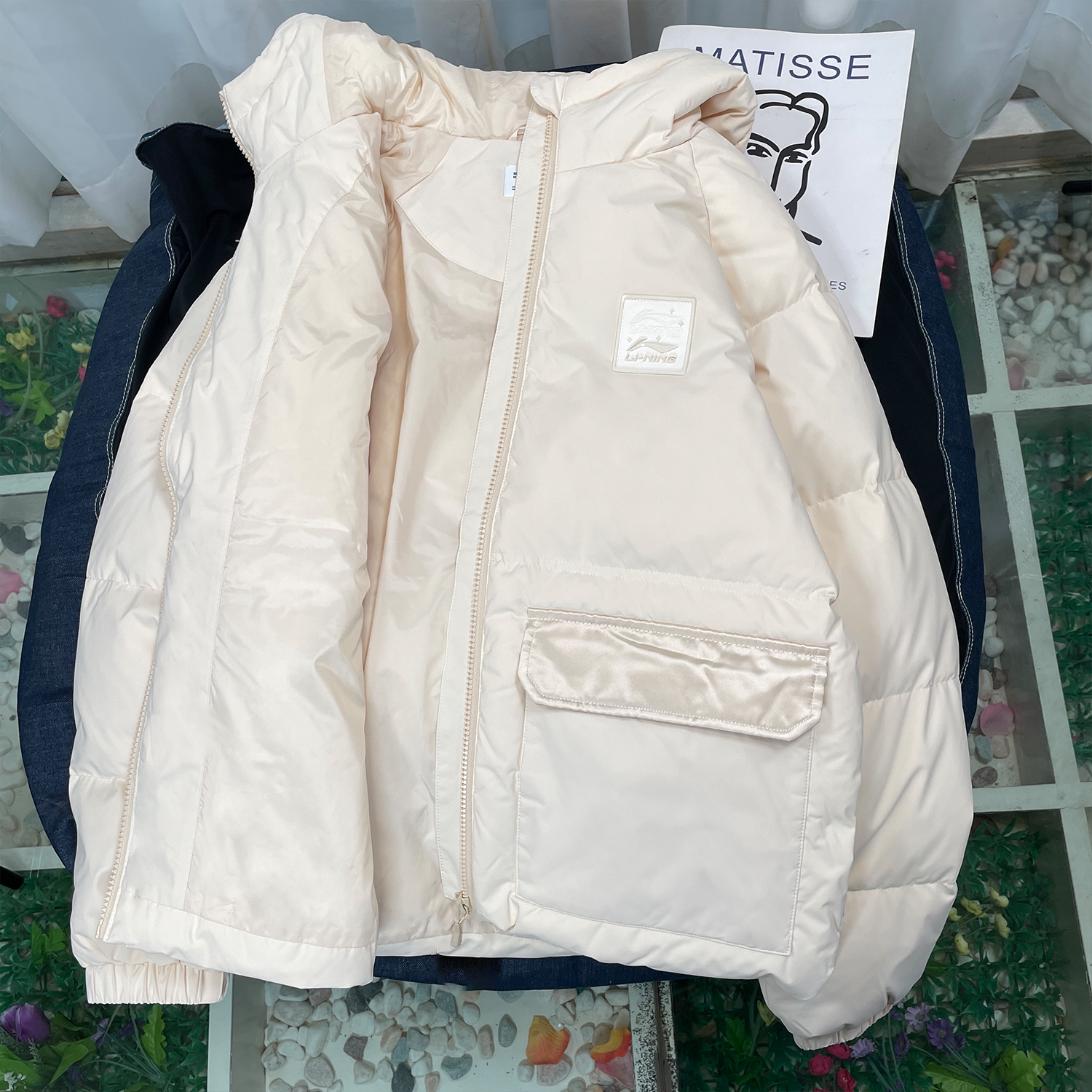 李宁短款羽绒服女款2024冬季新款宽松保暖鸭绒运动服外套AYMS072