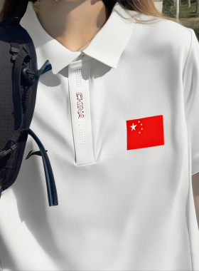李宁运动POLO衫T恤女2025夏季新款国旗款速干翻领冰丝短袖APLV465