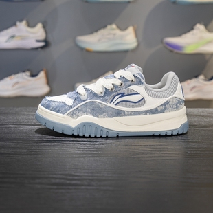 轻便透气男鞋 李宁潮流休闲鞋 运动休闲百搭低帮板鞋 男2025秋季 新款