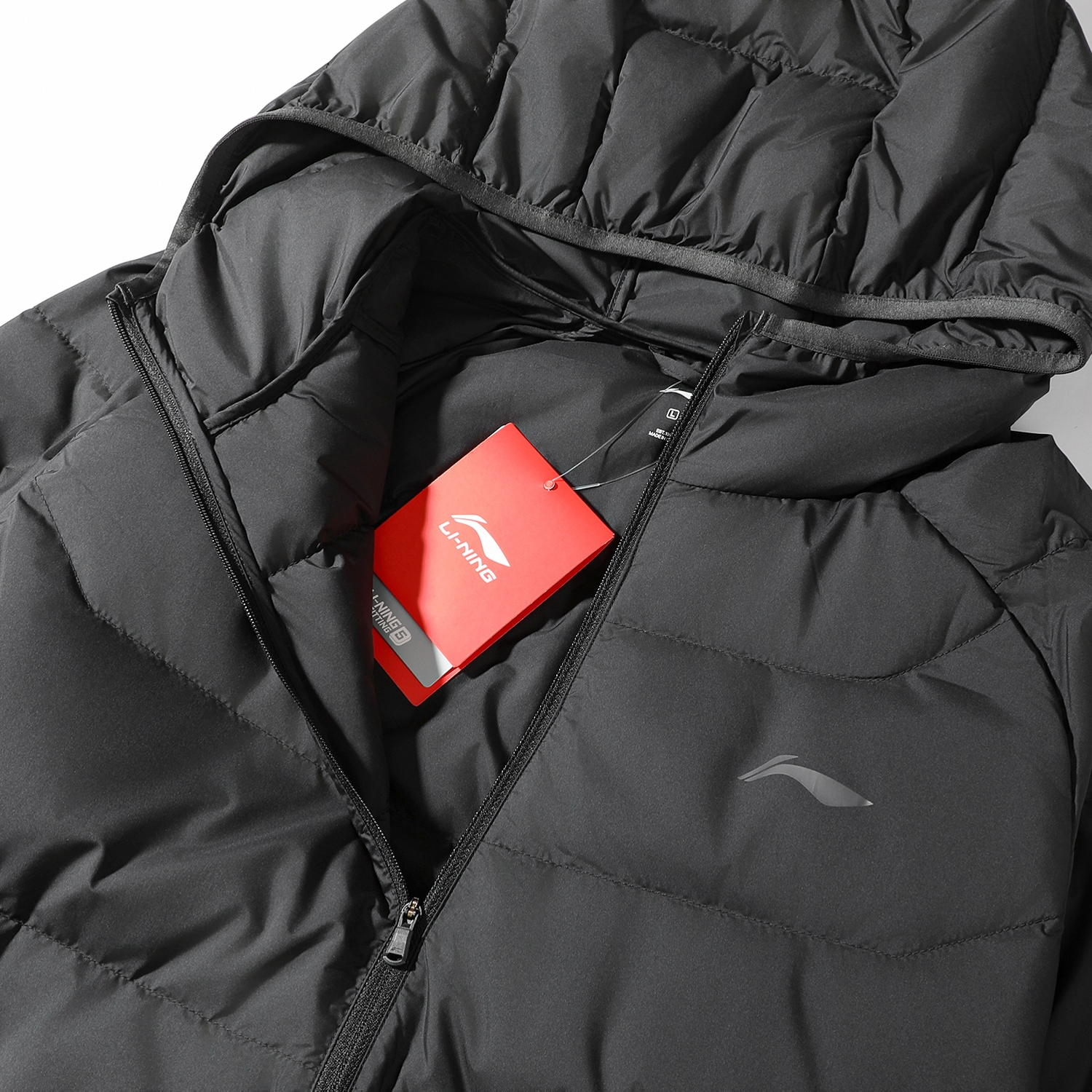 李宁保暖鸭绒短款羽绒服男2025冬季新款防风运动潮流厚款连帽外套