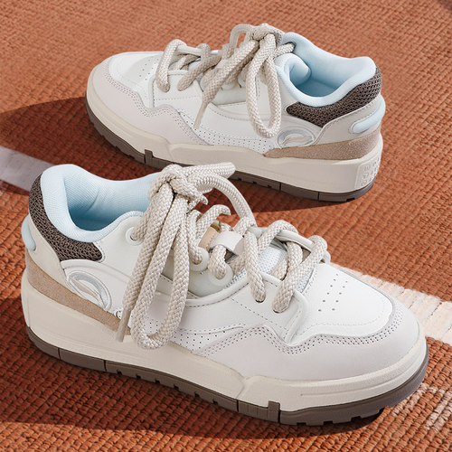 李宁001 BTC MEGA舒适软弹经典休闲鞋女款2025冬季新款运动板鞋子