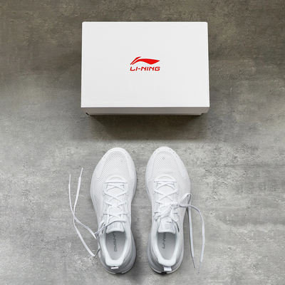 李宁越影运动鞋男款2025秋冬新款软底耐磨防滑轻便百搭网面休闲鞋