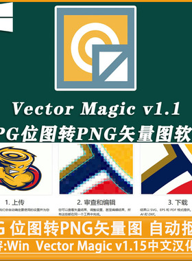 Vector Magic v1.15中文汉化版 JPG 位图转PNG矢量图自动抠图 Win