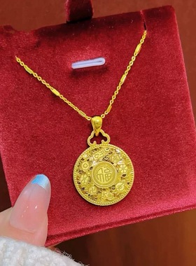 碎冰冰吉言新款项链女款新中式招财猫锁骨链轻者小众高级感链条