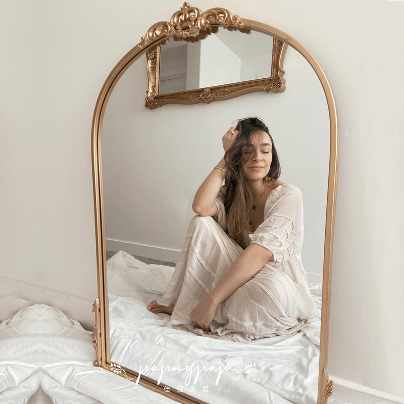 复古欧式风贴墙轻奢全身镜