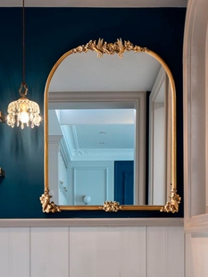 法式 雕花智能浴室镜壁挂大号化妆镜卫浴镜梳妆镜 欧式 复古桌面美式