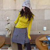 STUDIO 2025SS 两色短款 Tetu 设计感显瘦羊毛裙裤