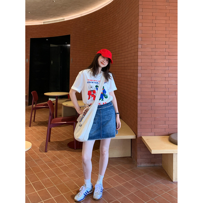 Tetu流苏洗水风格爱心口袋裙裤