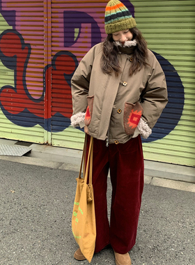 Tetu STUDIO 2025SS两色复古9分廓形慵懒弯刀裤