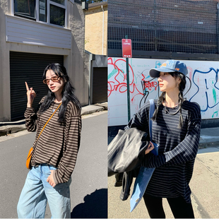 高品质两色100%羊毛慵懒条纹T恤打底 2025SS Tetu STUDIO