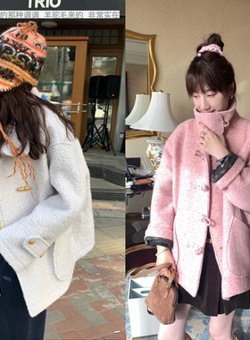 Tetu STUDIO【折扣款7折】可颂牛角扣中长款大衣复古少女休闲外套