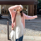 Tetu 秘鲁马海毛羊驼毛人工抓毛毛衣开衫 STUDIO 2024FW