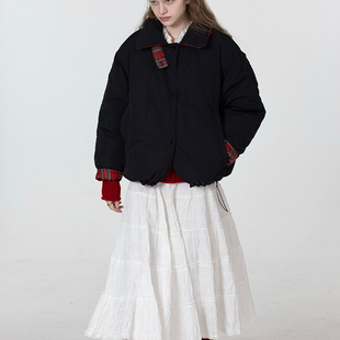 四季 Tetu STUDIO 2024FW 褶皱设计蛋糕裙显瘦慵懒半身裙 裙