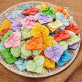 12cm纸折成 彩色折纸爱心礼物6 创意 心花怒放成品 手工折纸爱心