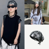 液态银复古帅气爵士舞丝巾T台包头头巾走秀方巾嘻哈潮男女孩街舞