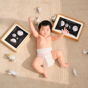 moon月球相框摆台生日月亮结婚情侣生日礼物定制出生那天的月亮