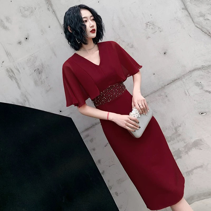 高端喜婆婆婚宴装2025年夏季新款小个子年轻妈妈参加婚礼礼服高贵