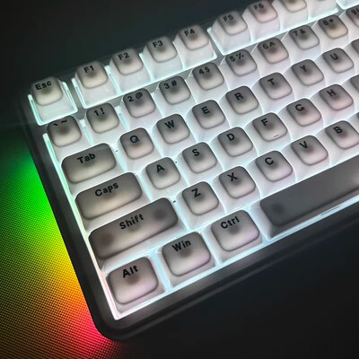 黑吉蛇极简白MDA键帽小全套