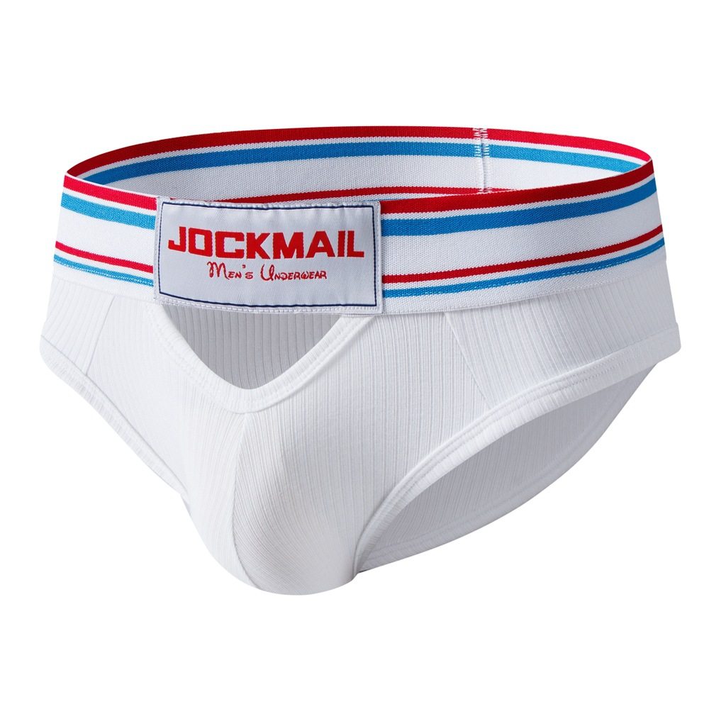 JOCKMAIL 男士内裤舒适坑条棉性感U凸囊袋前后开口镂空低腰三角裤,女士内衣/男士内衣/家居服,男三角内裤,淘宝优惠券,粉丝福利购,淘宝优惠卷