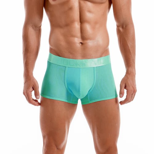 JOCKMAIL 潮牌男士内裤U凸囊袋网眼速干舒适透气低腰纯色平角裤男