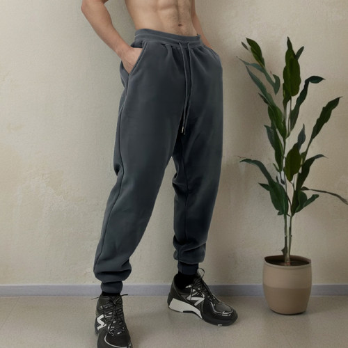 铁血肌肉健身狗兄弟加绒长裤男运动加厚卫裤冬季锻炼户外宽松裤子