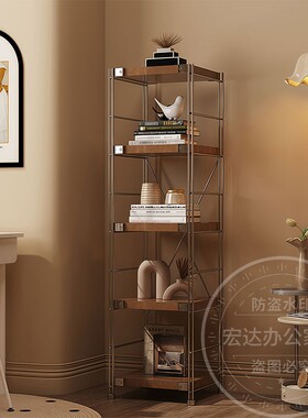 家用日式置物架落地多层客厅收纳架靠墙书架阳台储物架中古收纳架