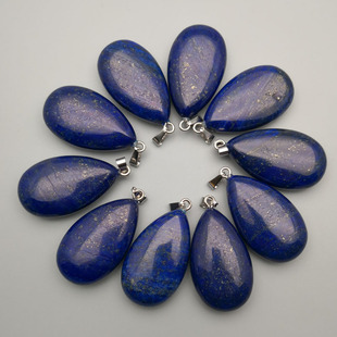 欧美时尚天然水晶大水滴吊坠 情侣款粉晶泪滴石头项链挂坠