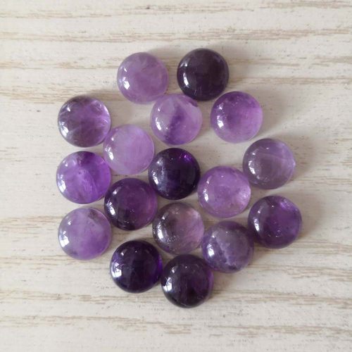 4-25mm紫水晶圆面圆形戒面