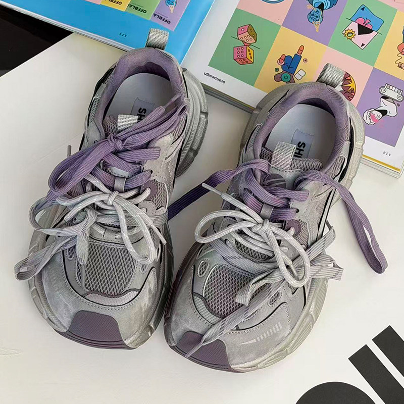 诗歌兰厚底老爹鞋女2026春季新款真皮网面透气增高百搭运动休闲鞋,女鞋,时尚休闲鞋,淘宝优惠券,粉丝福利购,淘宝优惠卷