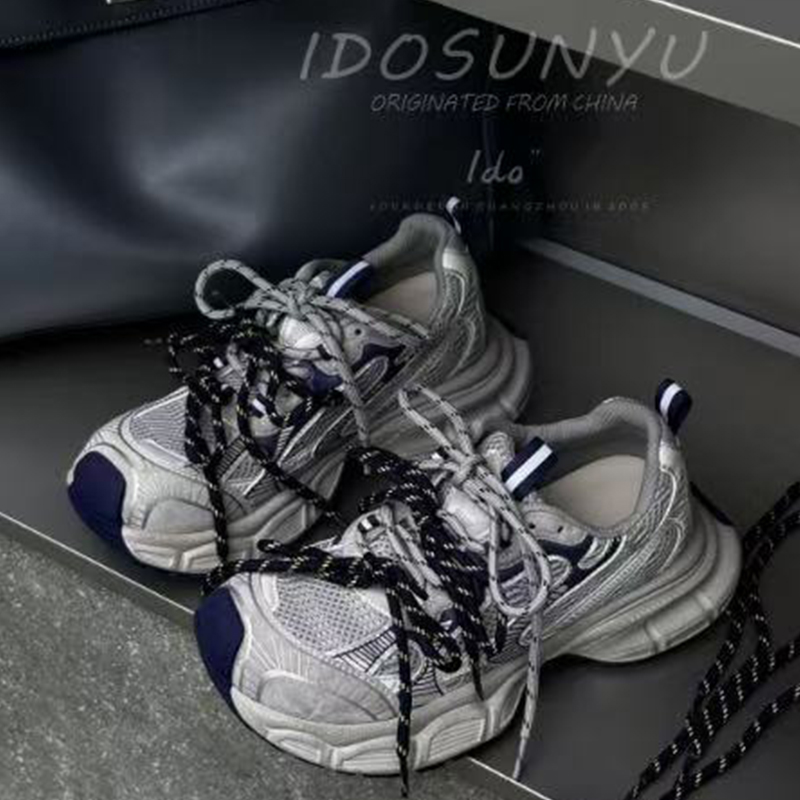 ido真皮厚底增高运动休闲老爹鞋