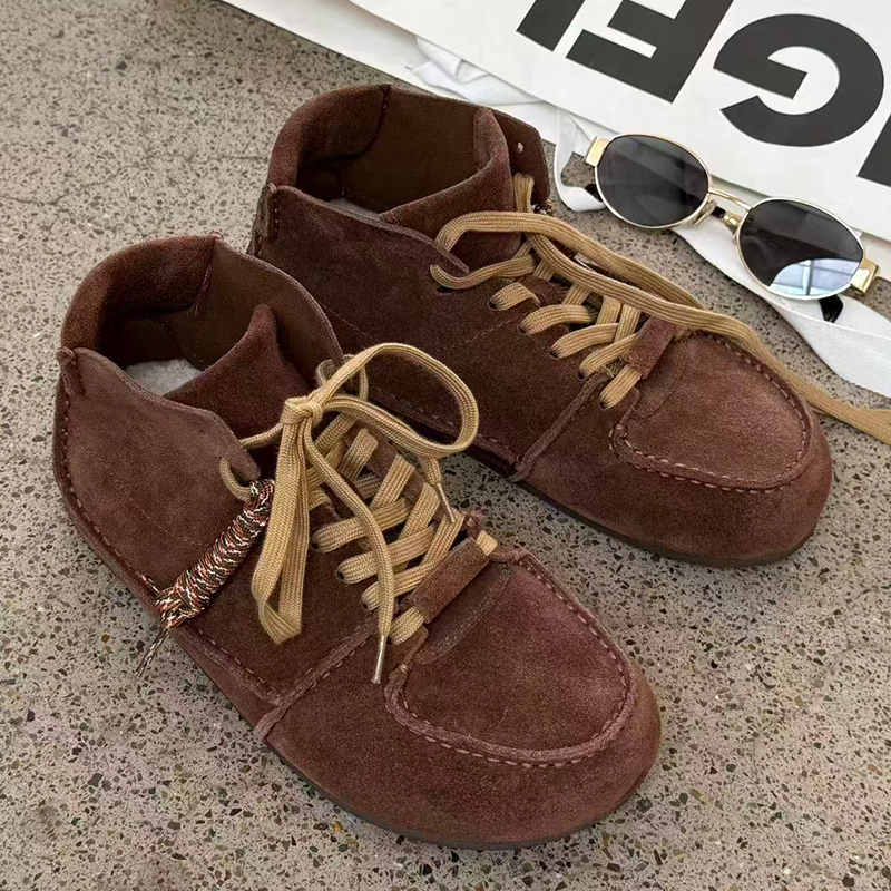 诗歌兰真皮加绒保暖勃肯鞋棉鞋