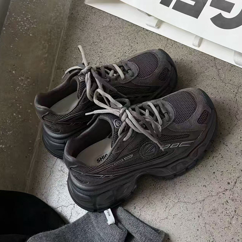 诗歌兰真皮老爹鞋女2026早春新款百搭厚底增高网面户外休闲运动鞋,女鞋,老爹鞋,淘宝优惠券,粉丝福利购,淘宝优惠卷