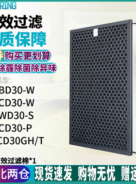 适配夏普空气净化器FU-BD30/CD30/WD30/D50A过滤网FZ-CD30GH滤芯