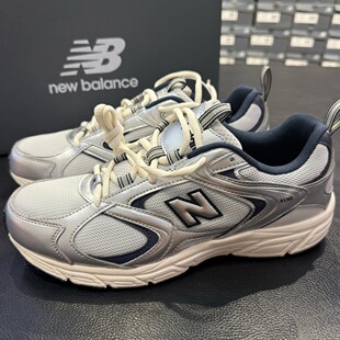 New balance NB408系列 男女同款 复古银色低帮透气跑步鞋 ML408N