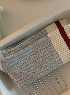 拥抱冬日~日杂复古感配色~好看的杂灰色系粗针袜加厚堆堆女袜保暖