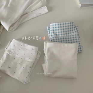 高含棉蝴蝶结三角女 温柔复古碎棉质内裤 盐系感芭蕾风 加长裆部