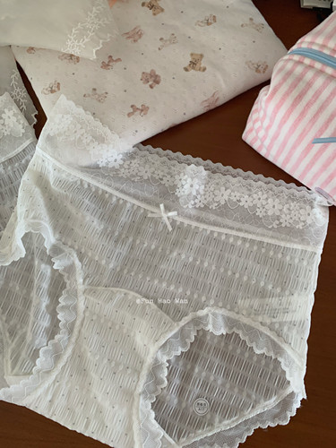 适合夏日~加长裆（梨形大PP也放心入）薄薄软软泡泡纱内裤女棉裆