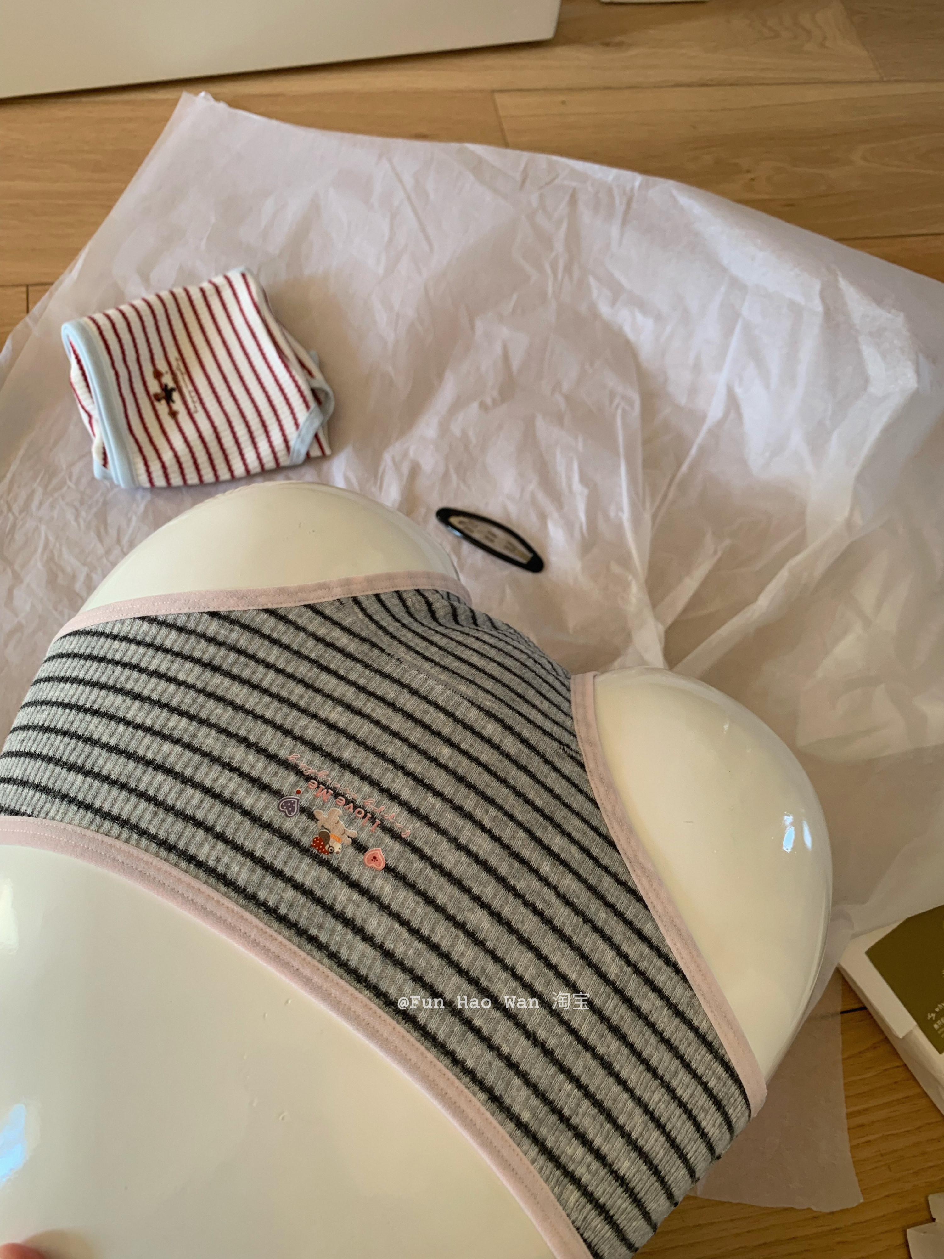 条纹小狗系列～加长裆部 可爱图案包臀棉内裤女 中腰棉裆三角,女士内衣/男士内衣/家居服,女三角裤,淘宝优惠券,粉丝福利购,淘宝优惠卷