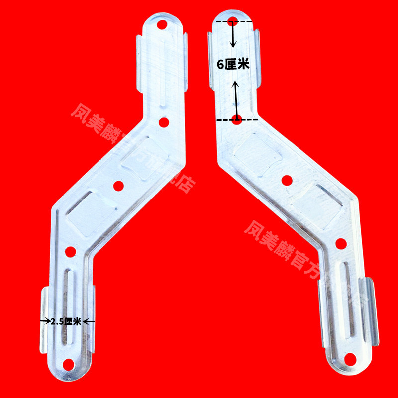 适合25方管货架配件矮地摊连接片X型晾衣架固定件折叠五金冲压件