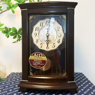 RHYTH日本丽声座钟客厅办公室卧室别墅高档实木报时CRJ 正品