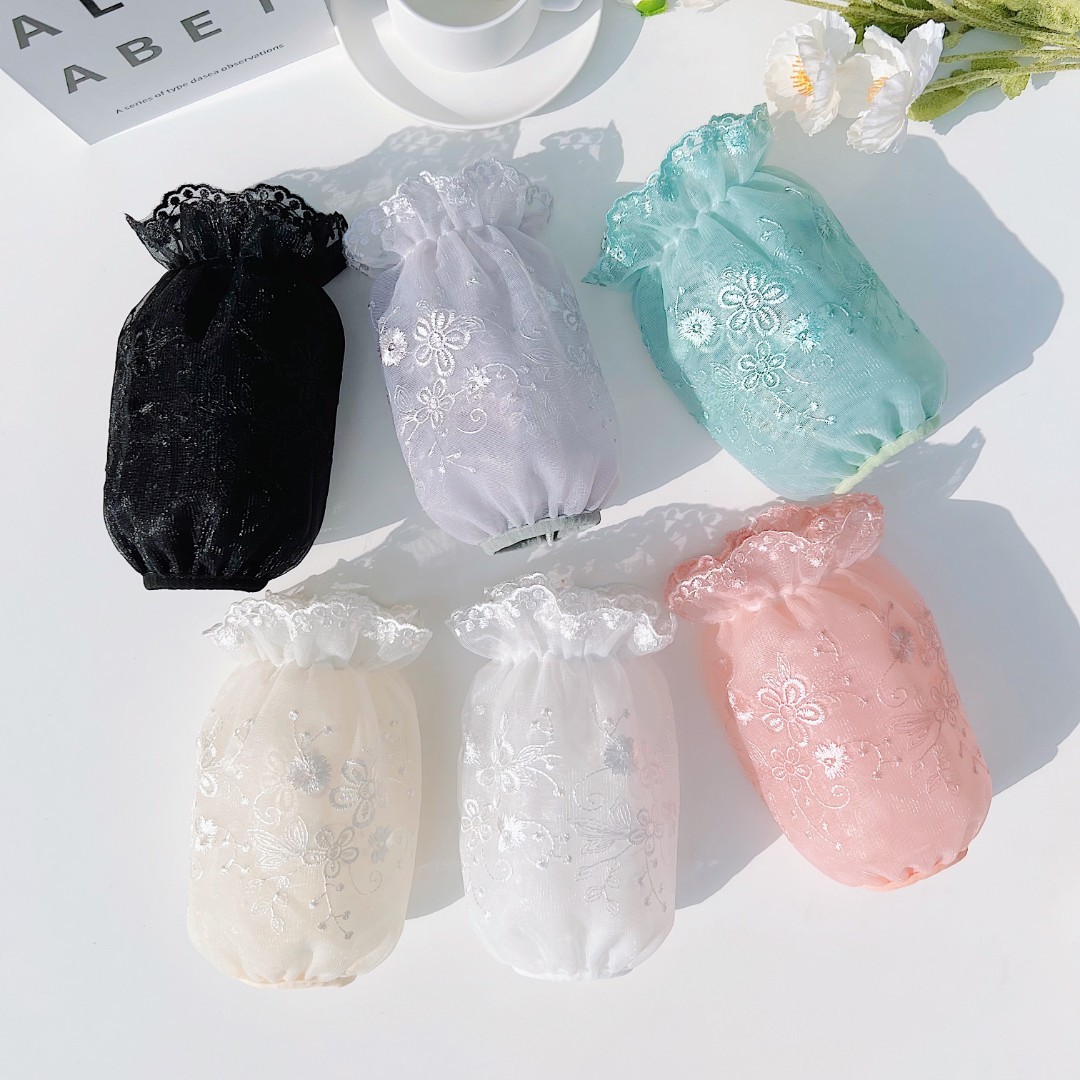 蕾丝袖套女秋冬防脏套袖