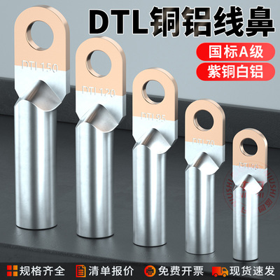 DTL10/16/25/35铜铝国标铜铝过渡线鼻子接线端子电缆电线快速接头