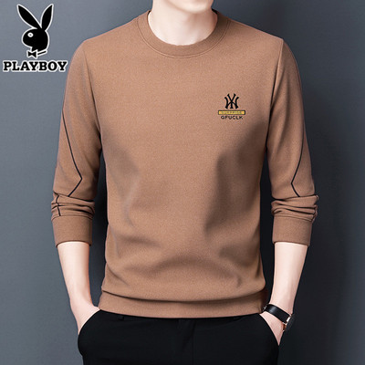 春秋款男士长袖t恤纯棉上衣