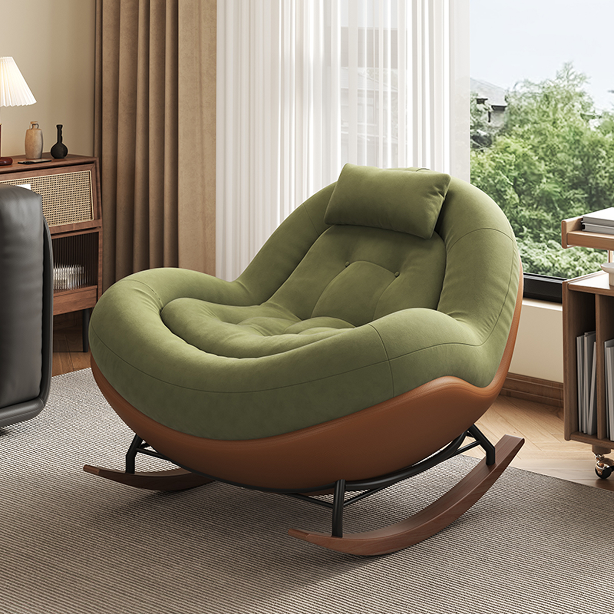 摇椅大人躺椅家用阳台休闲单人客厅2025新款懒人摇摇椅沙发椅可睡