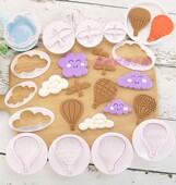 飞鸟鸽子热气球翻糖蛋糕模具 烘焙饼干馒头模具 云朵白云切模工具