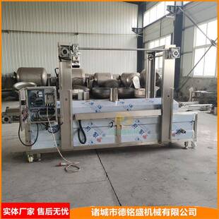 片状腐竹网带式油炸机 炸脆皮燃气油炸线 电加热不锈钢薄脆油炸机