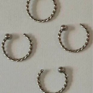不锈钢饰品配件不锈钢u形无耳洞耳环耳夹鼻环