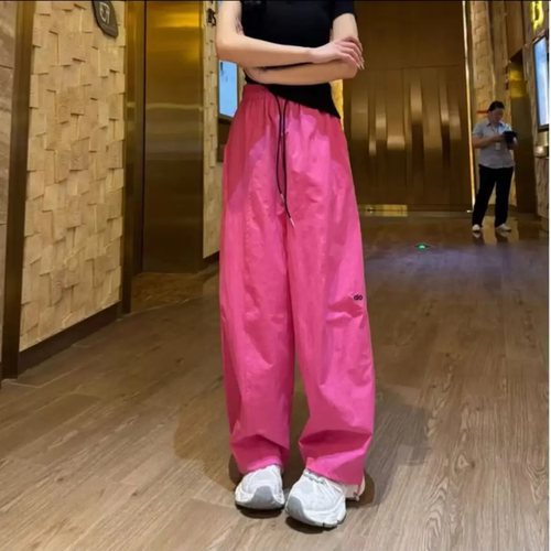 夏季高腰速干显瘦弯刀直筒裤女